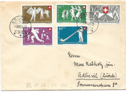 79 - 20 - Enveloppe Avec Série Pro Patria 1951 - Cachet à Date Kriens 1.8.51. - Storia Postale