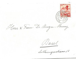 79 - 18 - Enveloppe Avec Timbre Pro Juventute 1938 - Superbe Cachet à Date Bottighofen 1939 - Brieven En Documenten