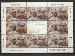 MONTENEGRO  2013, MI 336,PEOPLE,PERSON,MARKO MARTINOVIC,SHEET,,MNH, - Montenegro