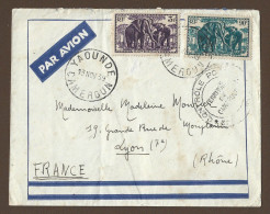 !!! CAMEROUN, LETTRE PAR AVION POUR LA FRANCE AVEC CACHET DE YAOUNDE ET MARQUE DE CONTRÔLE POSTAL, DU 13 NOVEMBRE 1939 - Luftpost