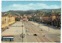 TORINO - PIAZZA VITTORIO VENETO - 1964 - BUS - AUTOBUS - PULLMAN - Places & Squares