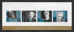 SE)2009 UNITED STATES, JUSTICES OF THE SUPREME COURT OF THE UNITED STATES, IMPERFORATED SS, MNHSE)2009 UNITED STATES, JU - Gebruikt