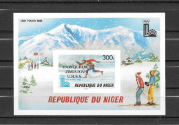 Niger Bloc Surch. Ovpt Non Dentelé Imperf JO 80 ** - Hiver 1980: Lake Placid