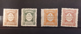 Timbres Portugal :  1904- 1915 Taxe N° 21, 22, 23, 24 / 0,5 C, 1c, 2c NEUF **   & - Usado