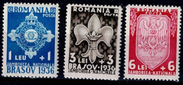 ROMANIA 1936 SCOUTING CAMP MI No 516-8 MNH VF!! - Neufs