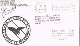 54188. Carta SAN DIEGO (California) 1971. USS Venicia. Cañonero, Corbeta. Additional Postahe 13 - Cartas & Documentos