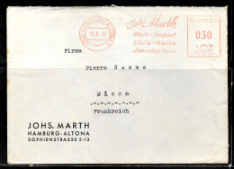 N285 - ALLEMAGNE - LETTRE DE HAMBOURG DU 19/06/1950 POUR MACON FRANCE - Franking Machines (EMA)