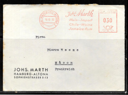 N286 - ALLEMAGNE - LETTRE DE HAMBOURG DU 18/10/1950 POUR MACON FRANCE - Maschinenstempel (EMA)