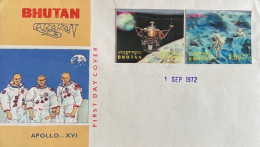 Bhutan - FDC Apollo XVI 3D 1972 - Bhoutan