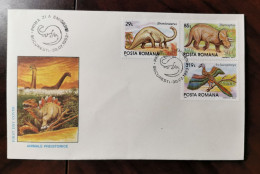 Romania 1993 Dinosaurs FDC - Andere & Zonder Classificatie