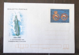 ITALIE Sous Marin, Entier Postal émis En 1990 NEUF/ 1er Centenaire Des Sous Marin Italiens - Submarinos