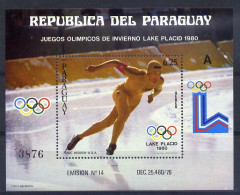 Paraguay Bloc Patinage JO 80 ** - Invierno 1980: Lake Placid