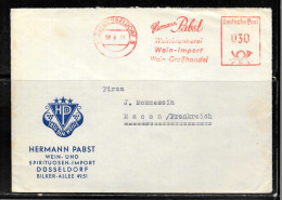 N284 - ALLEMAGNE - LETTRE DE DUSSELDORF DU 08/06/1951 POUR MACON FRANCE - Frankeermachines (EMA)