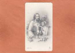 MIGNAULT - EGLISE PAROISSIALE SAINT - FAIRE-PART DE COMMUNION - MARIE JEANNE DEHANDSCHUTTER - 5 JUIN 1960 - 182 - Comunioni