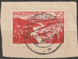 Saarland 1948 Mi-Nr. 252 Gestempelt Briefstück Wiederaufbau Des Saarlandes ( B 1752) Günstige Versandkosten - Oblitérés