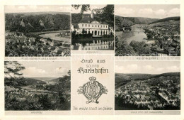 72979549 Karlshafen Bad Stadtpanorama Hessische Klippen Wesertal Rathaus Wappen  - Bad Karlshafen