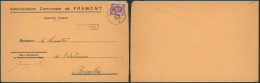 Petit Sceau De L'état 40C Sur L. Expédiée De Bertrix (1939, Framont) + Griffe à L'origine PALISEUL > Bruxelles - Linear Postmarks