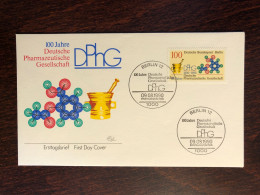 BERLIN GERMANY FDC COVER 1990 YEAR PHARMACEUTICAL PHARMACOLOGY HEALTH MEDICINE STAMPS - Cartas & Documentos