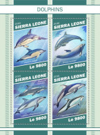  SIERRA LEONE  2018 MNH  Dolphins  Michel Code: 10554-10557. Scott Code: 5094. Yvert&Tellier Code: 8530-8533 - Sierra Leone (1961-...)