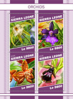  SIERRA LEONE  2018 MNH  Orchids  Michel Code: 10514-10517. Scott Code: 5102. Yvert&Tellier Code: 8538-8541 - Sierra Leone (1961-...)