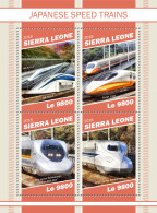  SIERRA LEONE  2018 MNH  Japanese Speed Trains  Michel Code: 10579-10582. Scott Code: 5105.Yvert&Tellier Code: 8562-8565 - Sierra Leone (1961-...)