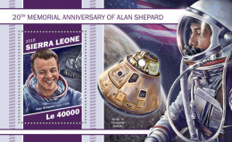  SIERRA LEONE  2018 MNH  Alan Shepard  Michel Code: 10568 / Bl.1619. Scott Code: 5125. Yvert&Tellier Code: 1601 - Sierra Leone (1961-...)