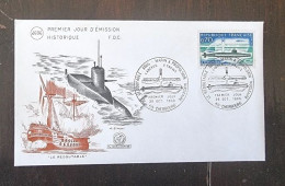 FRANCE Le Redoutable, Sous Marin. Yvert N° 1615. FDC, 1er Jour 1969 Cachet Cherbourg - Sous-marins