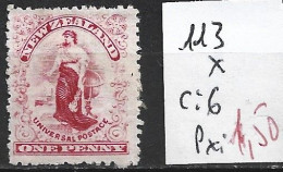 NOUVELLE-ZELANDE 113 * Côte 6 € - Unused Stamps