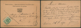 Carte Postale De Service (n°440) + N°45 Obl Simple Cercle "Verviers (station)" (1891) > La Ville - Franchigia