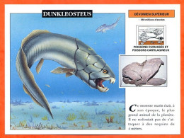 DUNKLEOSTEUS   Histoire Préhistoire Fiche Illustree - Storia