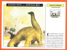 EXTINCTION DES DINOSAURES 1 Dinosaure Histoire Préhistoire Fiche Illustree - Storia