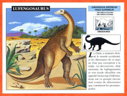 LUFENGOSAURUS  Dinosaure Histoire Préhistoire Fiche Illustree - Geschiedenis