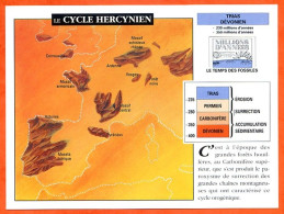 LE CYCLE HERCYNIEN  Histoire Préhistoire Fiche Illustree - Storia