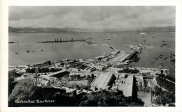 GIBRALTAR - AIR VIEW OF THE HARBOUR - CANADIAN PACIFIC CRUISE - REAL PHOTO - PUB. ASS, SCREEN NEWS LTD - - Gibraltar