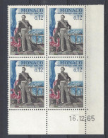 MONACO - N° 690 - CHARLES III - Bloc De 4 COIN DATE - NEUF SANS CHARNIERE - 16/12/65 - Unused Stamps