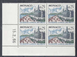 MONACO - N° 691 - CASINO - Bloc De 4 COIN DATE - NEUF SANS CHARNIERE - 15/2/66 - Ungebraucht