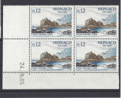 MONACO - N° 678 - 750e ANNIVERSAIRE PALAIS - Bloc De 4 COIN DATE - NEUF SANS CHARNIERE - 24/9/65 - Ungebraucht