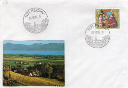 SWITZERLAND - FÉCHY - AFFRANCATA CON ANNULLI DEL 26.11.85 - Lettres & Documents