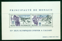 MONACO 1988 Mi BL 38** Olympic Winter Games, Calgary [B313] - Inverno1988: Calgary