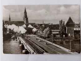 Konstanz, Rheinbrücke, Zug Mit Dampflok,1956 - Konstanz
