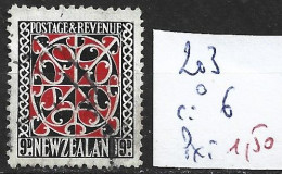 NOUVELLE-ZELANDE 203 Oblitéré Côte 6 € - Used Stamps