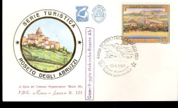 BUSTA FDC 1980 SERIE TURTISTICA 1980 ROSETO DEGLI ABRUZZI TIMBRO GEMELLAGGIO CON MAKARSKA - Otros & Sin Clasificación