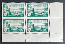 FRAZV050MNH - Strasbourg - Européens De Tous Pays Unisez-vous - Block Of 4 MNH Label Stamps - France - 1960 - Tourisme (Vignettes)