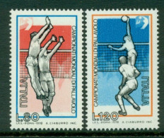 ITALY 1978 Mi 1624-25** Volleyball World Championships [B325] - Volleyball