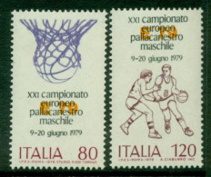 ITALY 1979 Mi 1662-63** Basketball European Championships [B326] - Basketbal