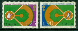 ITALY 1973 Mi 1411-12** Baseball Intercontinental Championships [B328] - Baseball