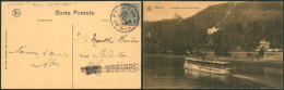 Armoiries - N°81 Sur CP Expédiée De Namur (1912) + Griffe De Gare PAR VERVIERS > Lambusart - Linear Postmarks