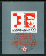 YUGOSLAVIA 1986 Communist League Congress Block Used.  Michel Block 29 - Usados