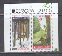 Bulgaria 2011 - EUROPA, Stamps From Booklet, Mi-Nr. 4991/92, MNH** - Ongebruikt