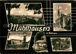 72703555 Muehlhausen Thueringen Gesamtansicht Marienkirche Bahnhof Popperoder Qu - Muehlhausen